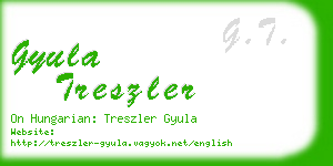 gyula treszler business card